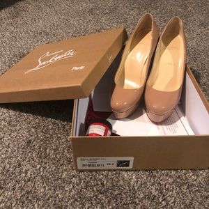 Christian Louboutin Bianca 120 Patent Calf, nude
